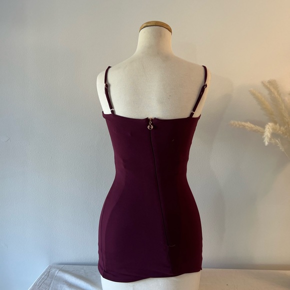 Nookie Maroon Spaghetti Strap Dress - Picture 4 of 5